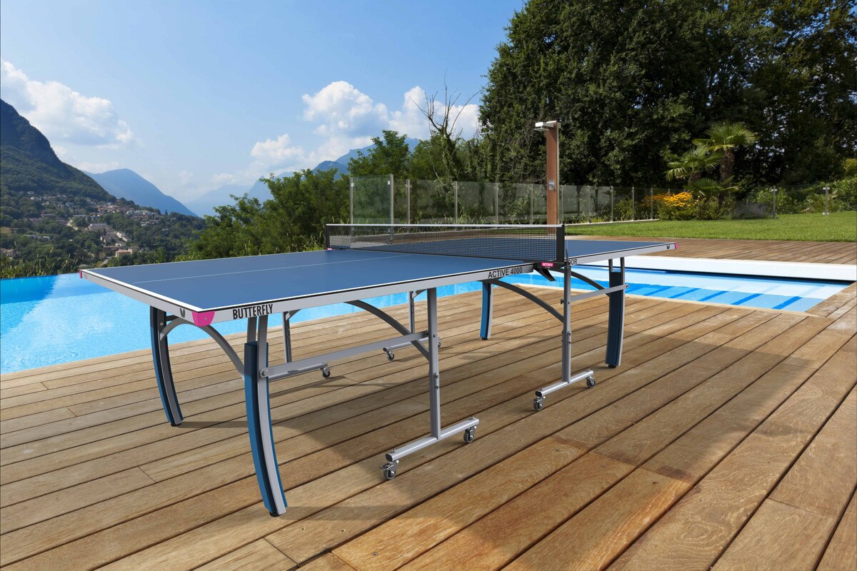Butterfly Table Tennis Active 4000 Outdoor Table - Lifestyle Poolside